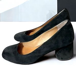 CC Corso Como Black Suede Elegant Cylindrical Heel Briarcliff Pumps Women 9.5